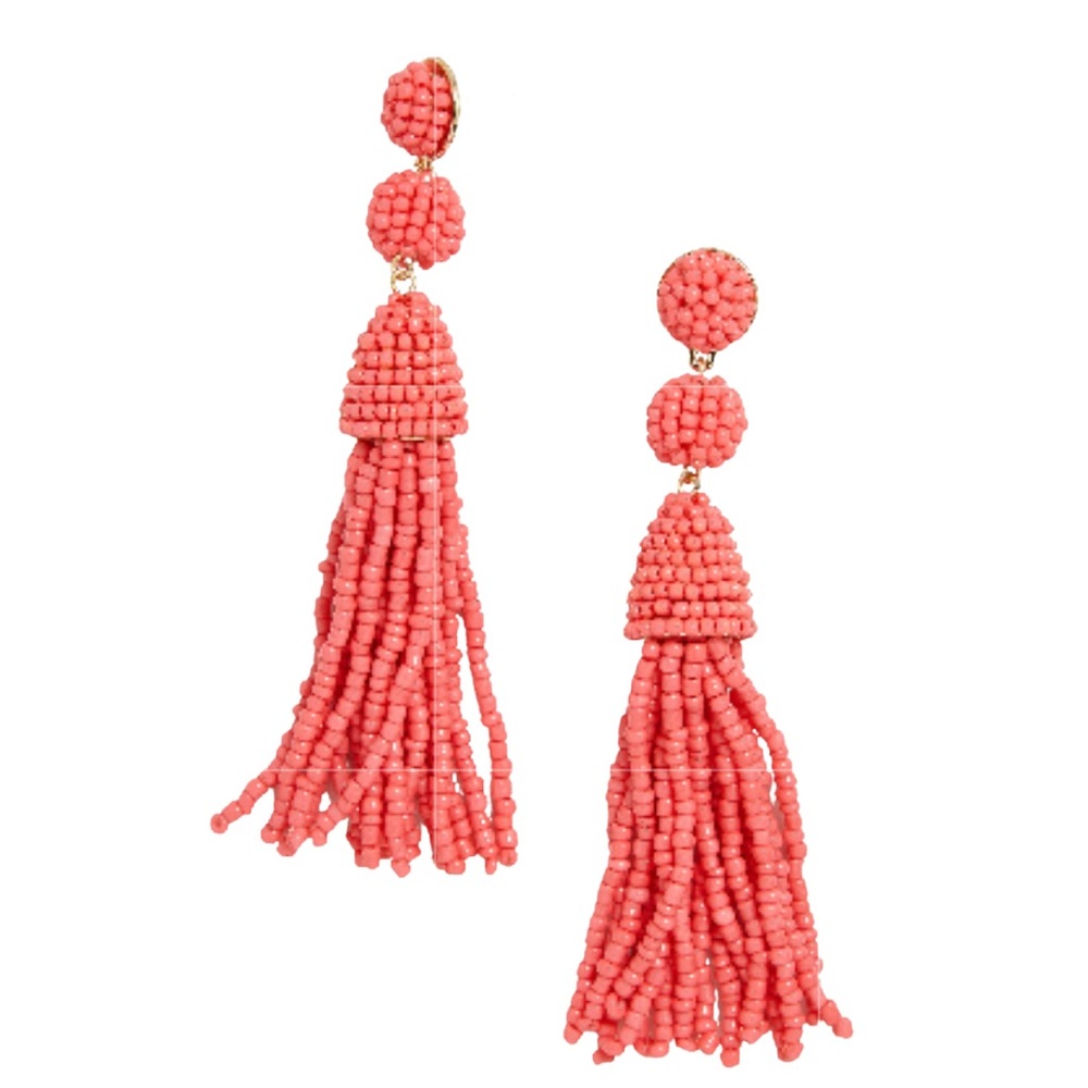 BaubleBar Granita Beaded Tassel Earrings like new